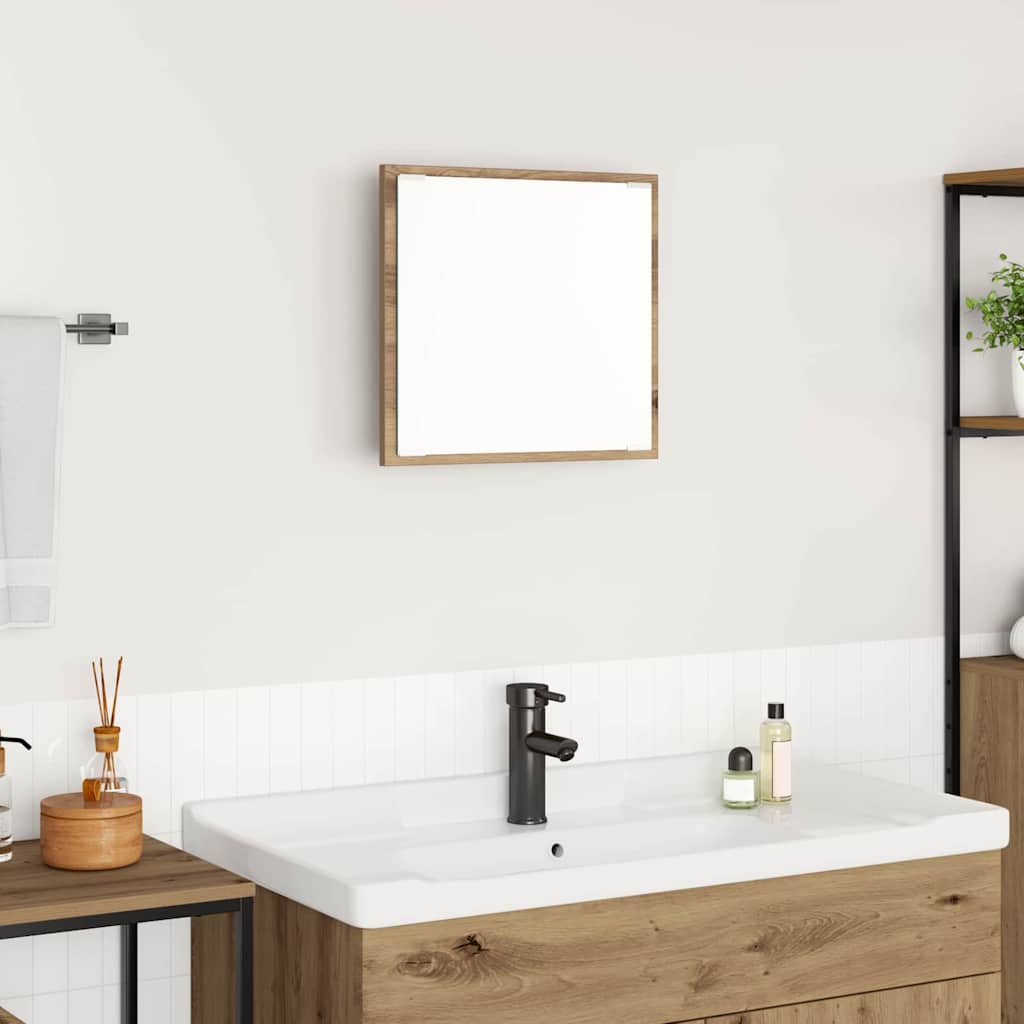 Led Badevindu Artisan Eik 40 X 37 X 8.5 Cm Konstruert Tre