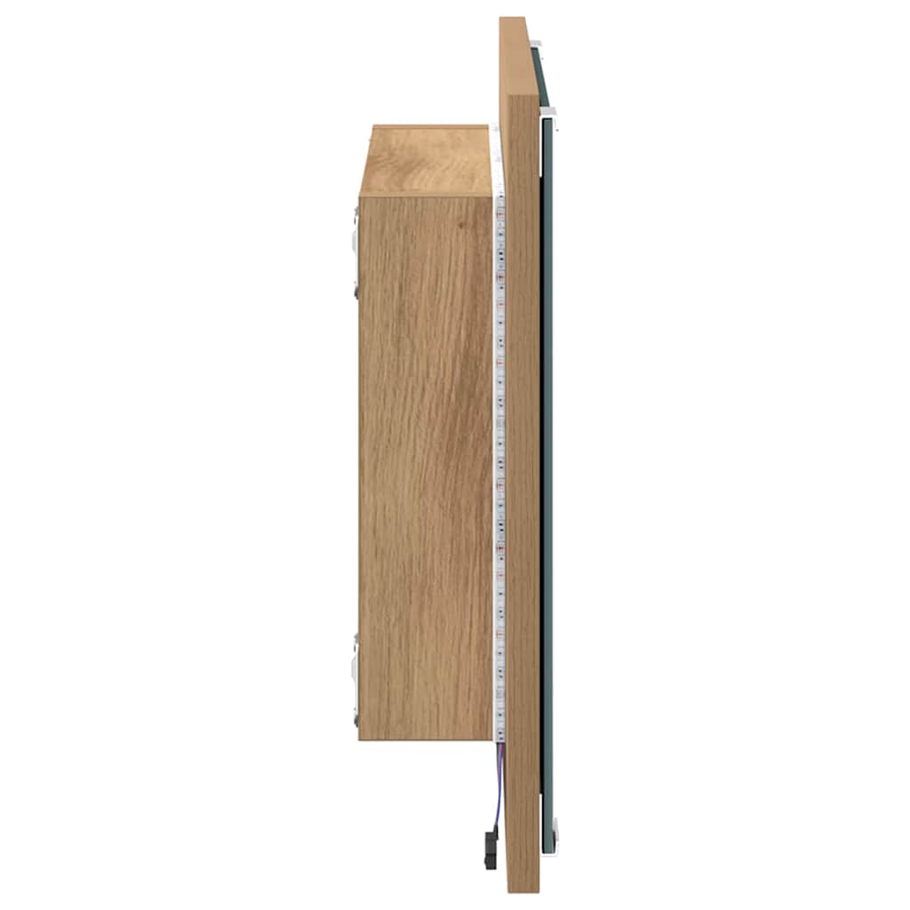 Led Badevindu Artisan Eik 40 X 37 X 8.5 Cm Konstruert Tre