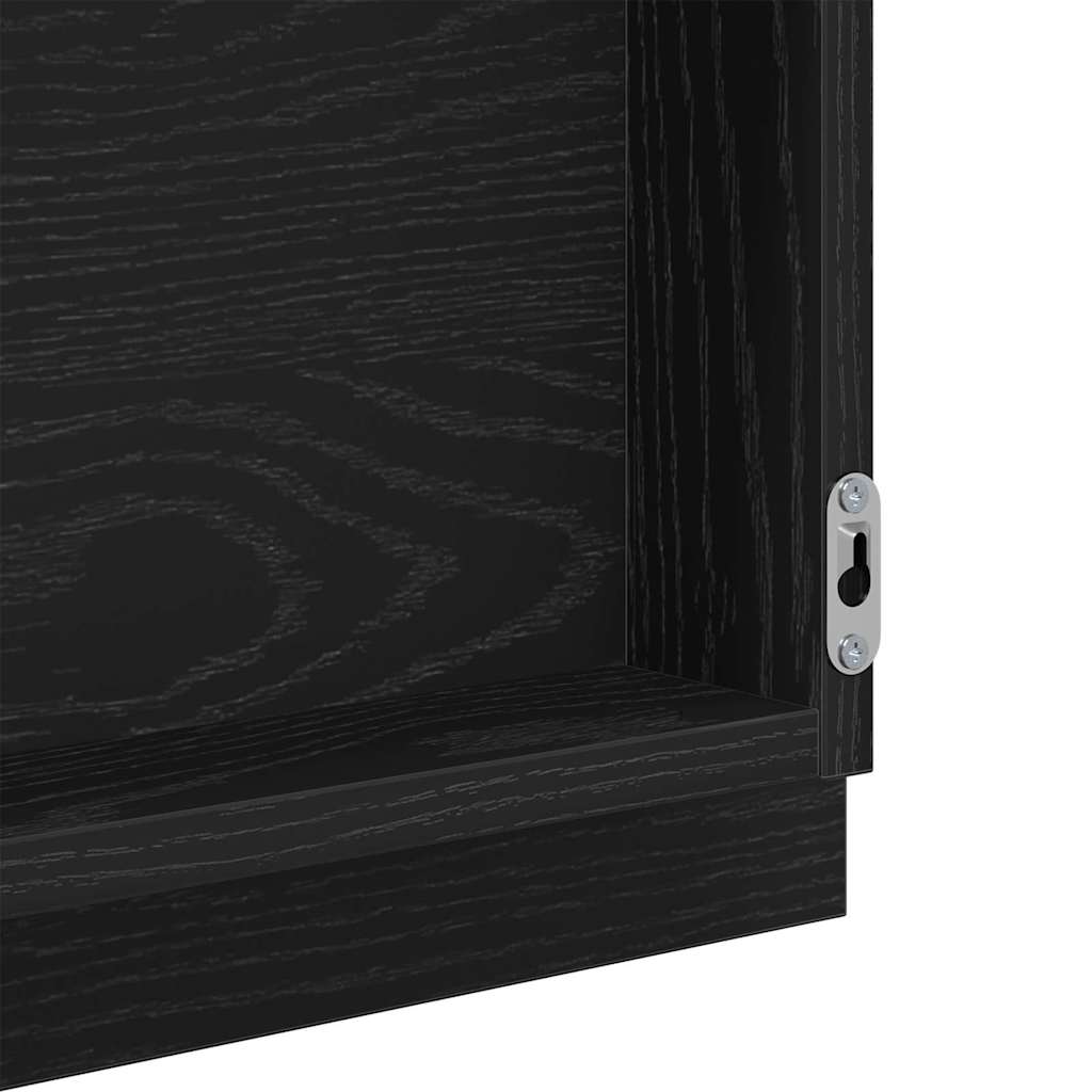 Led Badevindu Svart Eik 40 X 37 X 8.5 Cm Konstruert Tre