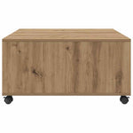 Kaffebord Med Skuff Artisan Eik 75 X 75 X 38 Cm Konstruert Tre