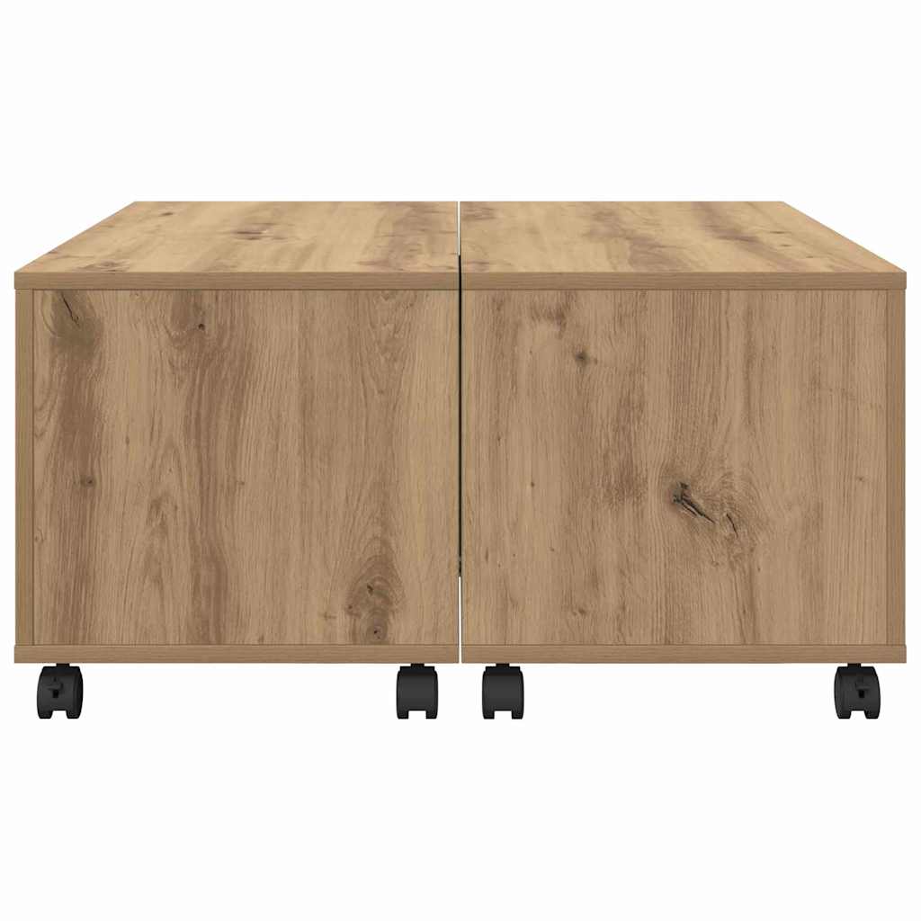 Kaffebord Med Skuff Artisan Eik 75 X 75 X 38 Cm Konstruert Tre
