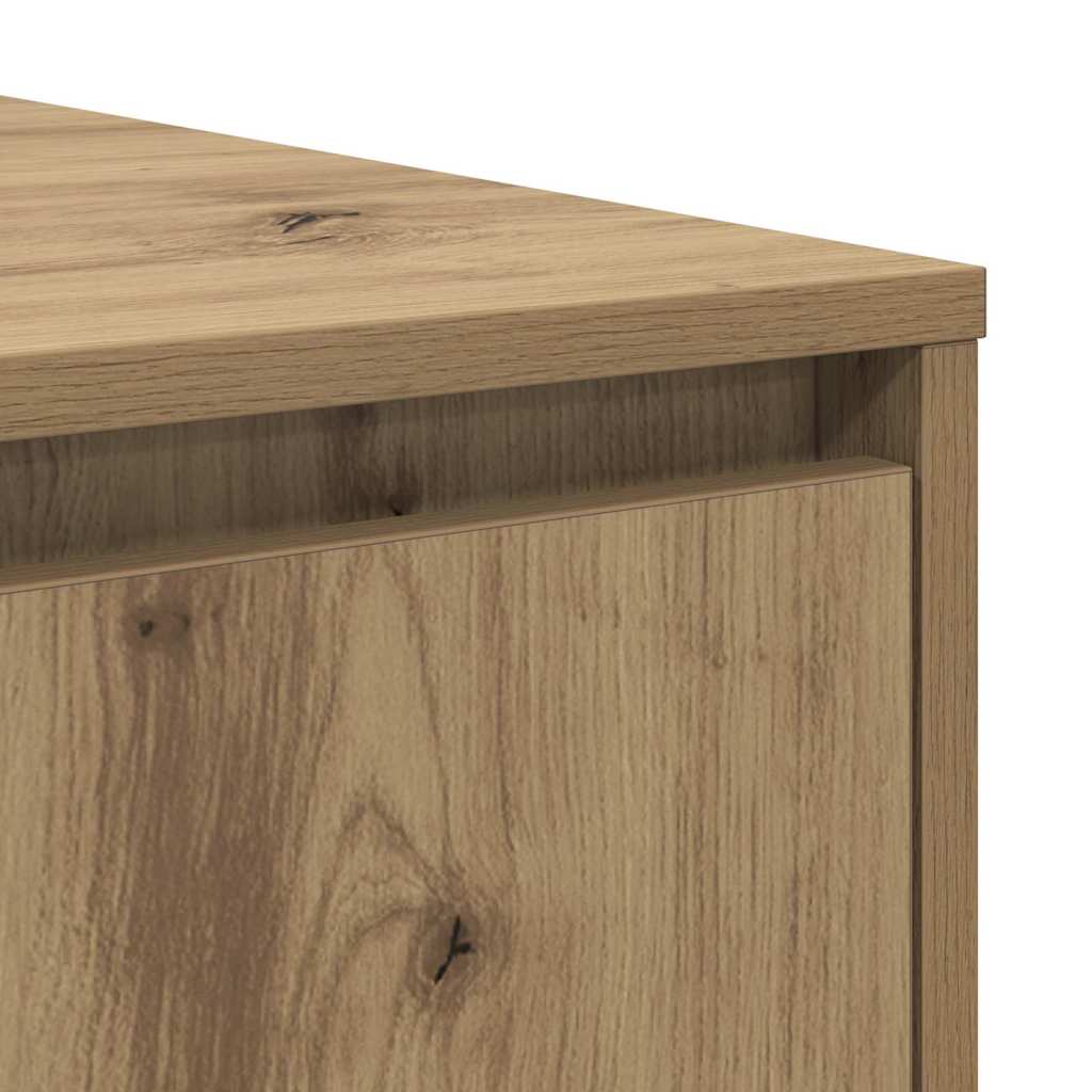 Kaffebord Med Skuff Artisan Eik 80 X 80 X 31 Cm Konstruert Tre
