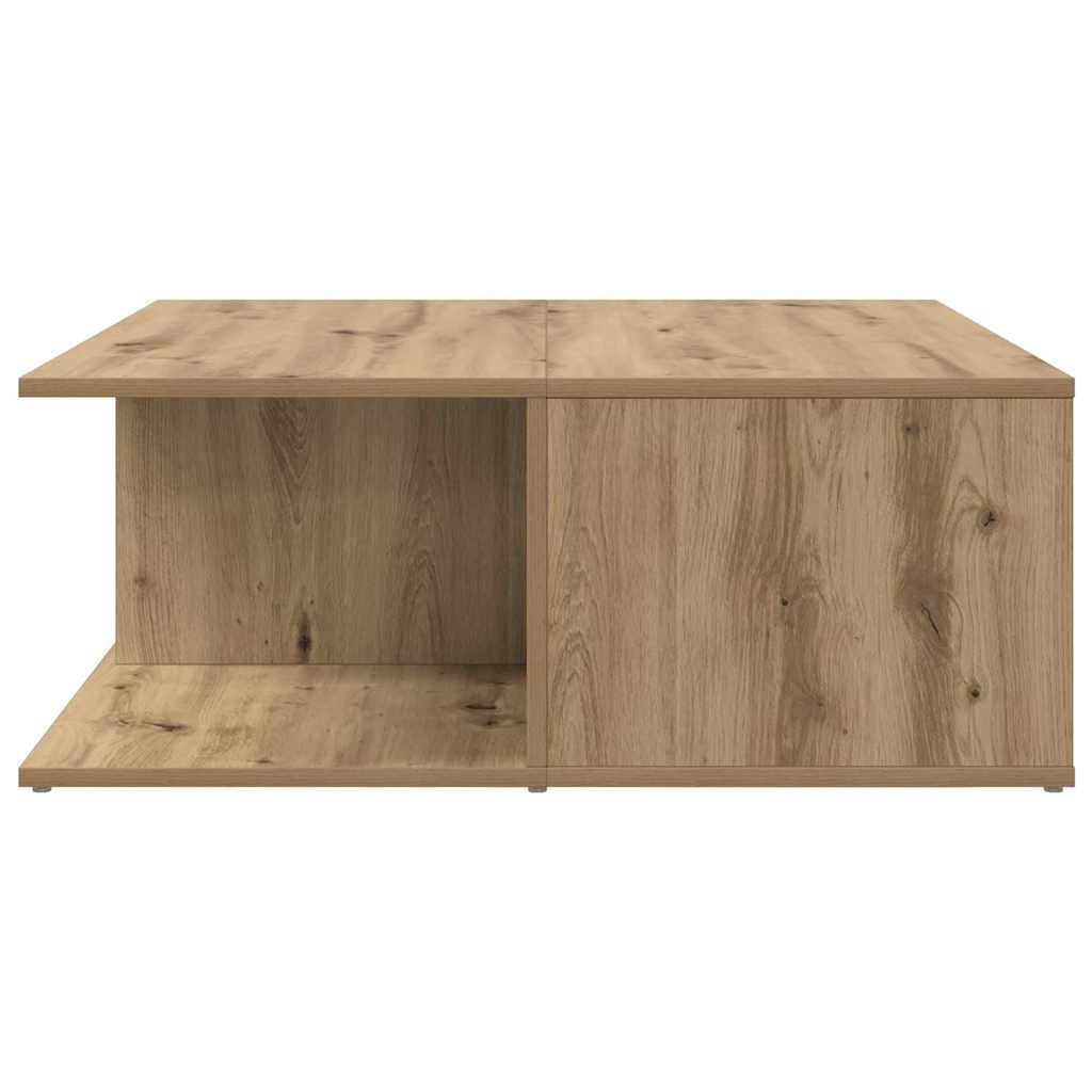 Kaffebord Med Skuff Artisan Eik 80 X 80 X 31 Cm Konstruert Tre