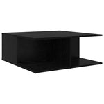 Kaffebord Med Skuff Svart Eik 80 X 80 X 31 Cm Konstruert Tre