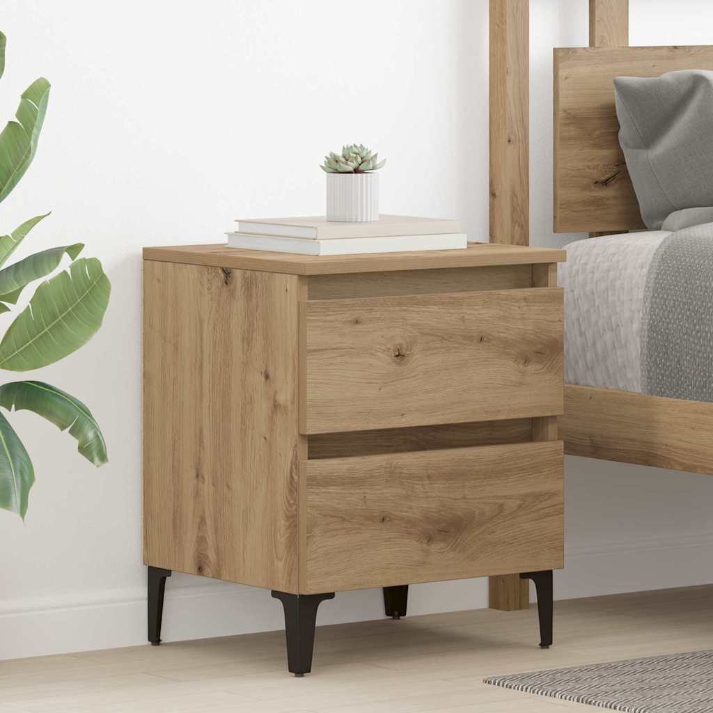 Nattbordskap Artisan Eik 40 X 35 X 50 Cm Konstruert Tre