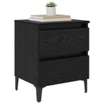 Nattbordskap Svart Eik 40 X 35 X 50 Cm Konstruert Tre