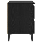 Nattbordskap Svart Eik 40 X 35 X 50 Cm Konstruert Tre