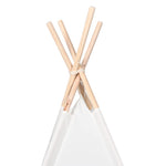 Teepee Telt Hvit 120 X 120 X 150 Cm Stoff Og Plast