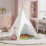 Teepee Telt Hvit 120 X 120 X 150 Cm Stoff Og Plast