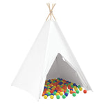 Teepee Telt Hvit 120 X 120 X 150 Cm Stoff Og Plast