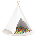 Teepee Telt Hvit 120 X 120 X 150 Cm Stoff Og Plast