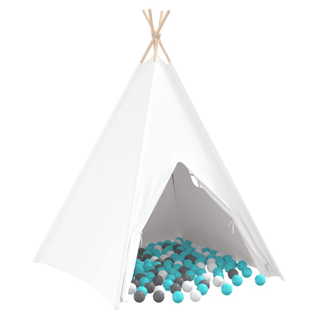 Teepee Telt Hvit 120 X 120 X 150 Cm Stoff Og Plast