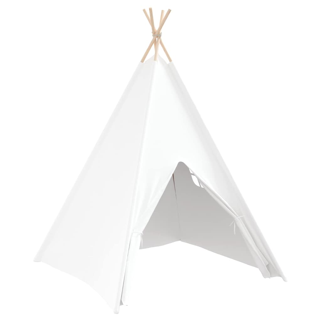 Teepee Telt Hvit 120 X 120 X 150 Cm Stoff Og Plast