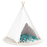 Teepee Telt Hvit 120 X 120 X 150 Cm Stoff Og Plast