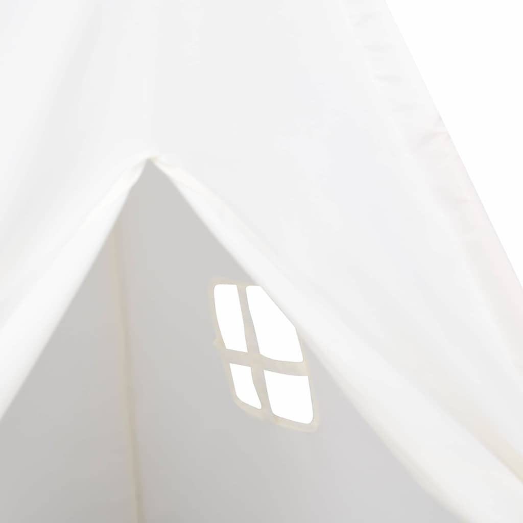 Teepee Telt Hvit 120 X 120 X 150 Cm Stoff Og Plast