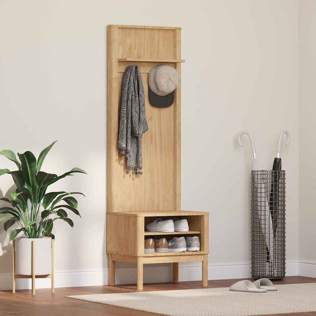 Gangskap Floro Vokset Brun 50 X 40 X 158 Cm Massiv Furu