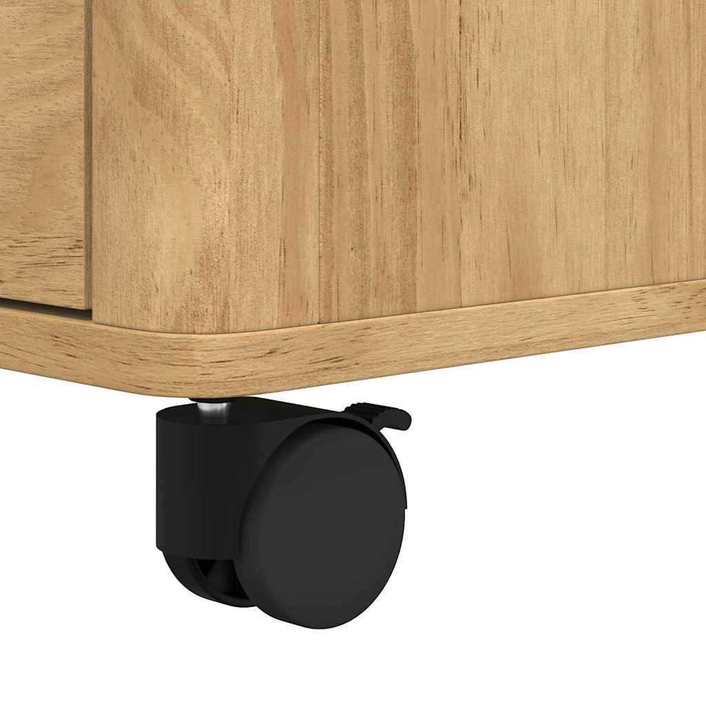 Kjøkkenvogn Floro Vokset Brun 72,5 X 45 X 80 Cm Massiv Furu