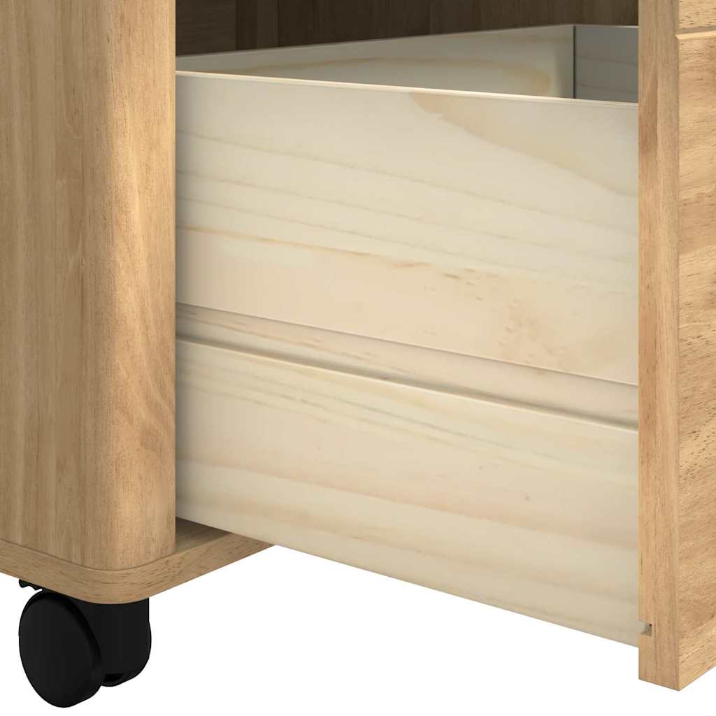 Kjøkkenvogn Floro Vokset Brun 72,5 X 45 X 80 Cm Massiv Furu