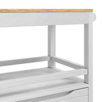 Kjøkkenvogn Floro Hvit 72,5 X 45 X 80 Cm Massiv Furu