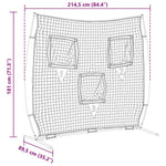 Baseball Treningsnett Svart 214,5 X 89,5 X 181 Cm Polyester