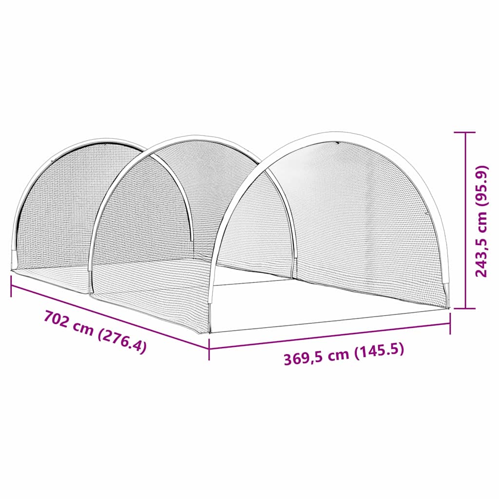 Baseball & Softball Svart 702 X 369,5 X 243,5 Cm Polyester