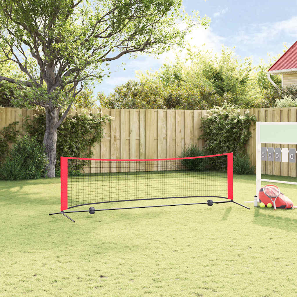 Tennis Nett Svart Og Rød 301 X 90,5 X 87 Cm Polyester