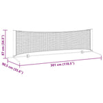 Tennis Nett Svart Og Rød 301 X 90,5 X 87 Cm Polyester