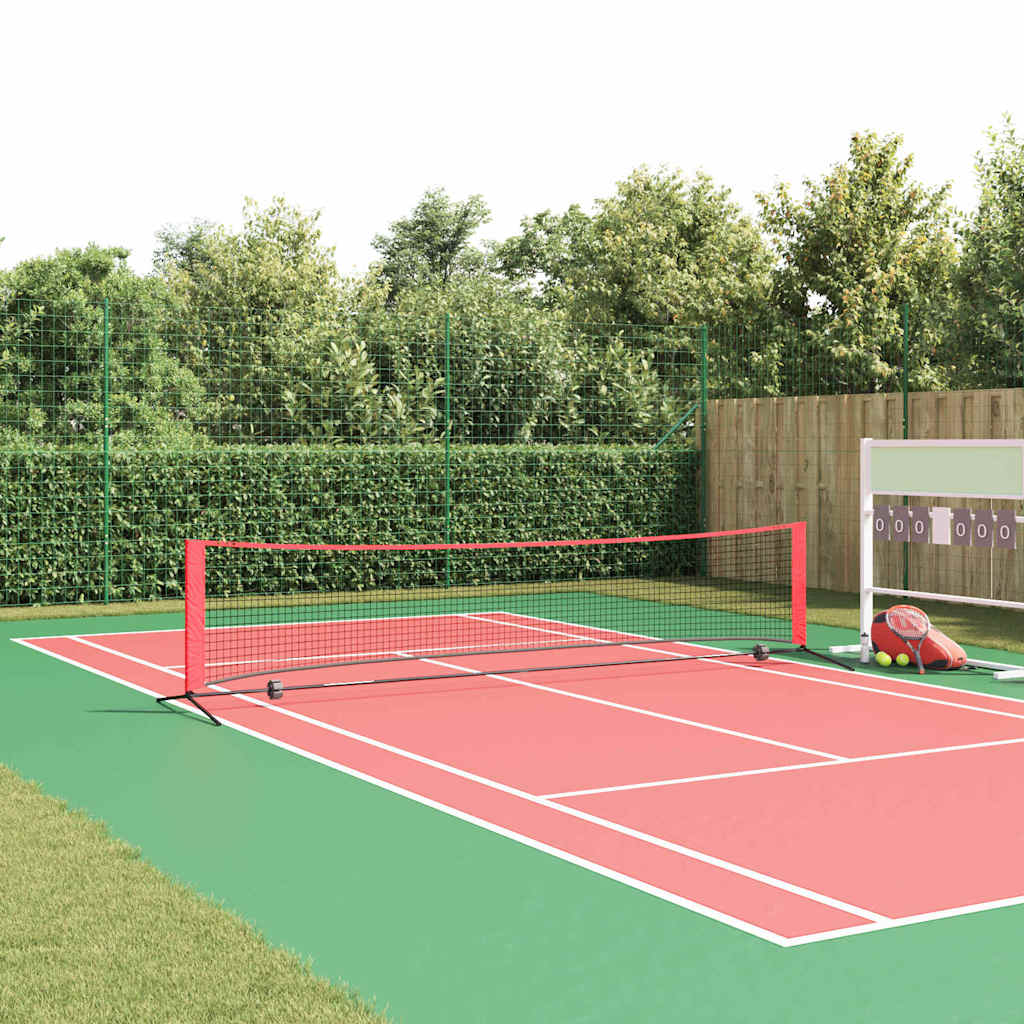 Tennis Nett Svart Og Rød 396 X 92 X 87 Cm Polyester