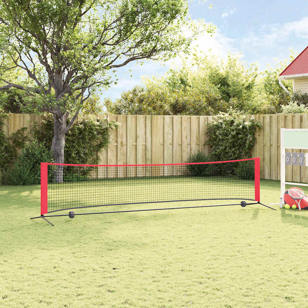 Tennis Nett Svart Og Rød 396 X 92 X 87 Cm Polyester