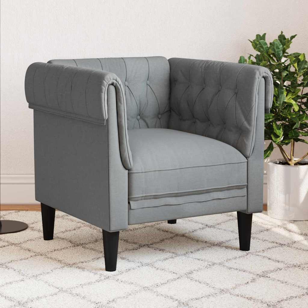 Sofa Lysegrå 78,5 X 74,5 X 74,5 Cm Polyester