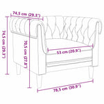 Sofa Lysegrå 78,5 X 74,5 X 74,5 Cm Polyester