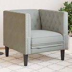 Sofa Lysegrå 74,5 X 71 X 70,5 Cm Fløyel