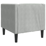 Sofa Lysegrå 74,5 X 71 X 70,5 Cm Fløyel