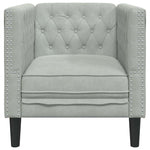 Sofa Lysegrå 74,5 X 71 X 70,5 Cm Fløyel