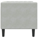 Sofa Lysegrå 74,5 X 71 X 70,5 Cm Fløyel