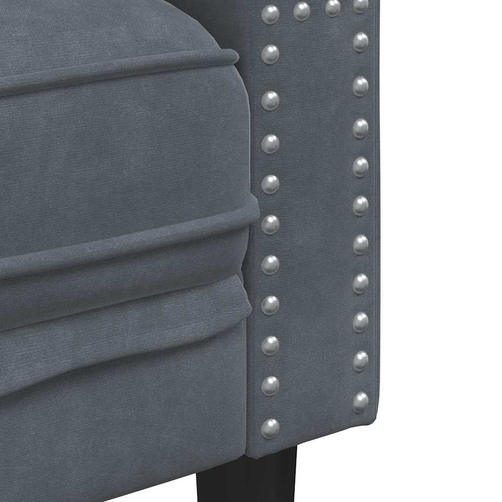 Sofa Mørkegrå 74,5 X 71 X 70,5 Cm Fløyel