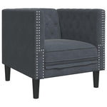 Sofa Mørkegrå 74,5 X 71 X 70,5 Cm Fløyel