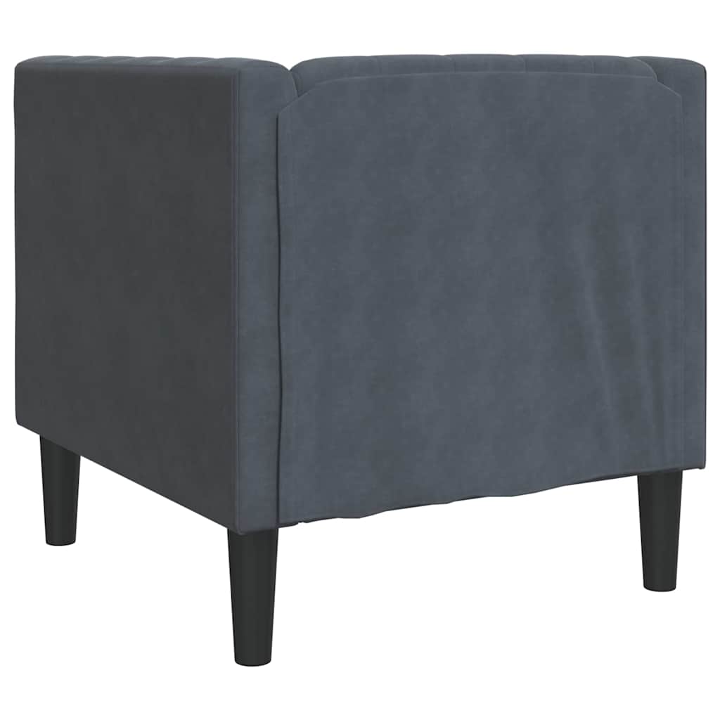 Sofa Mørkegrå 74,5 X 71 X 70,5 Cm Fløyel