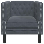 Sofa Mørkegrå 74,5 X 71 X 70,5 Cm Fløyel