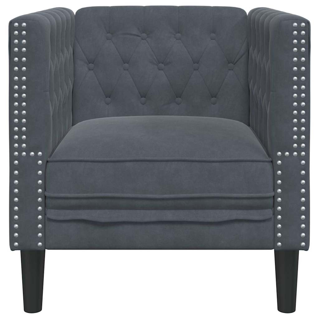 Sofa Mørkegrå 74,5 X 71 X 70,5 Cm Fløyel