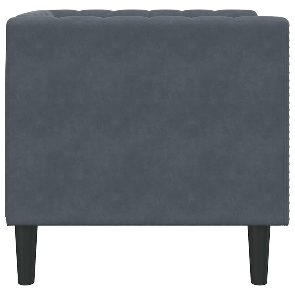 Sofa Mørkegrå 74,5 X 71 X 70,5 Cm Fløyel