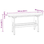 Benk Naturlig 100 X 30 X 50 Cm Massivt Gjenvunnet Tre