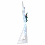 Led Reinsdyr 5 Pcs Sølv Stoff