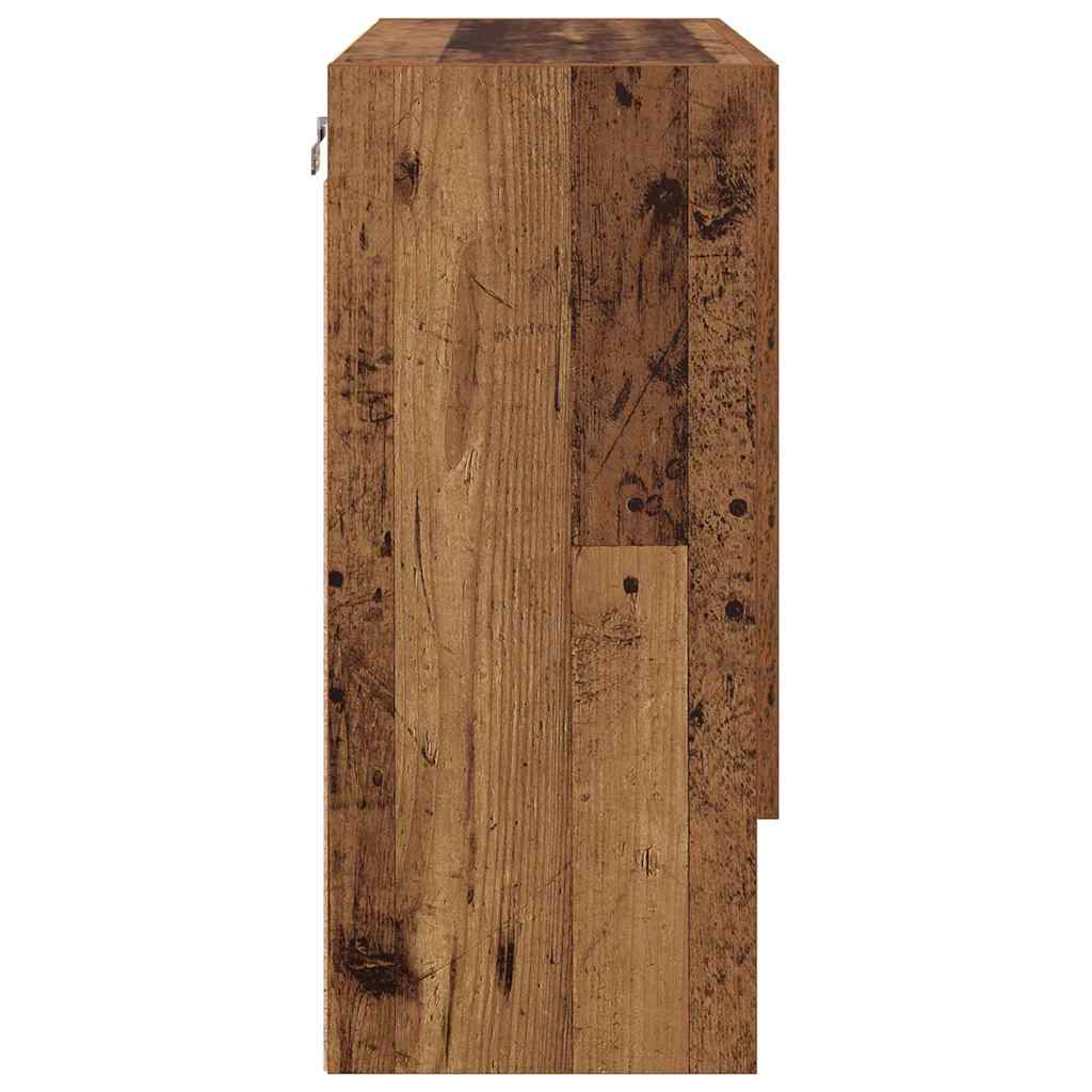 Veggskap Veggmontert Gammelt Tre 60 X 31 X 70 Cm Konstruert Tre