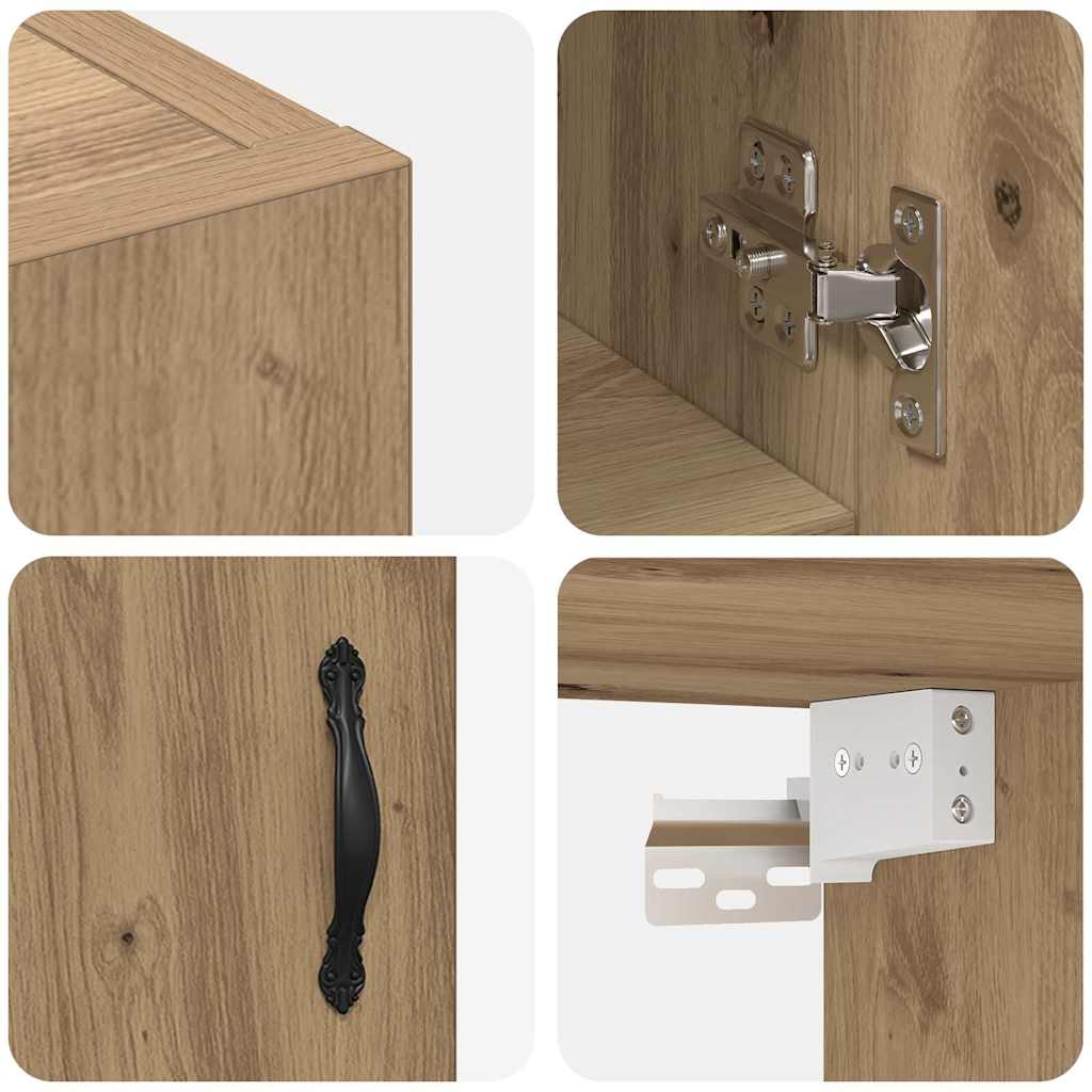 Vegghengt Skap Artisan Eik 60 X 31 X 70 Cm Konstruert Tre