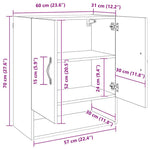 Vegghengt Skap Artisan Eik 60 X 31 X 70 Cm Konstruert Tre