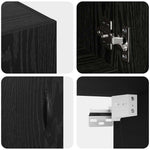 Vegghengt Skap Svart Eik 60 X 31 X 70 Cm Konstruert Tre