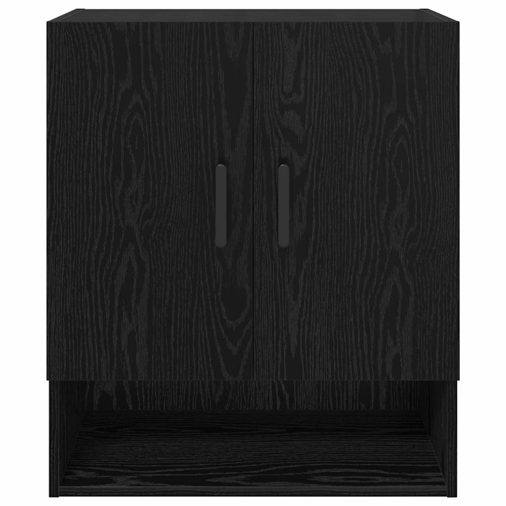 Vegghengt Skap Svart Eik 60 X 31 X 70 Cm Konstruert Tre
