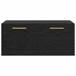 Veggskap Veggmontert Svart Eik 80 X 36.5 X 35 Cm Konstruert Tre