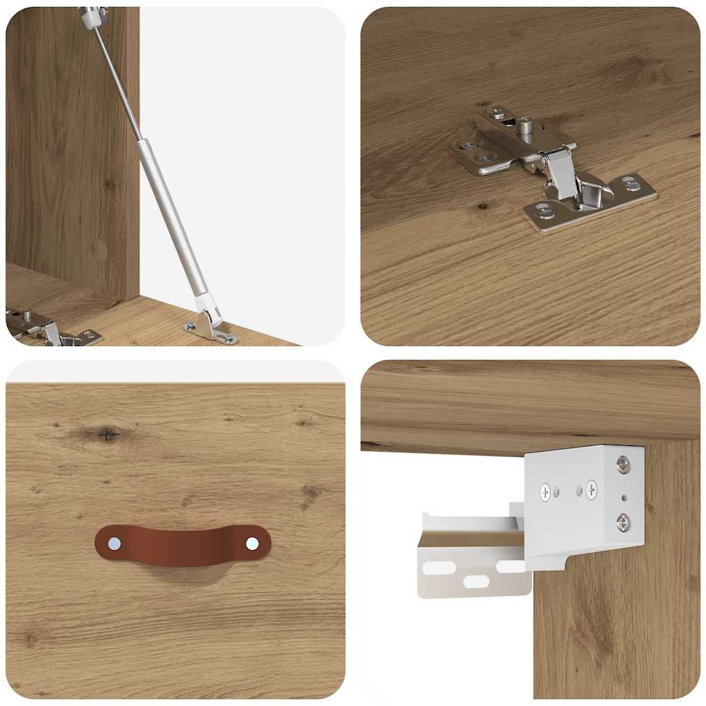 Vegghengt Skap Artisan Eik 100 X 36,5 X 35 Cm Konstruert Tre